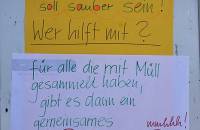 10. April: Putztag: Heute gibt’s selbstgemachte Kartoffelpuffer auf dem Spielplatz für die, die heute helfen (Foto: Evelyn Simson)