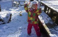 13. Februar: Hurra! Schnee! (Foto: Evelyn Simson)