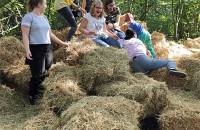 15. Oktober: Viel Spaß im Heu und Stroh. (Foto: Franzi Owetzki)